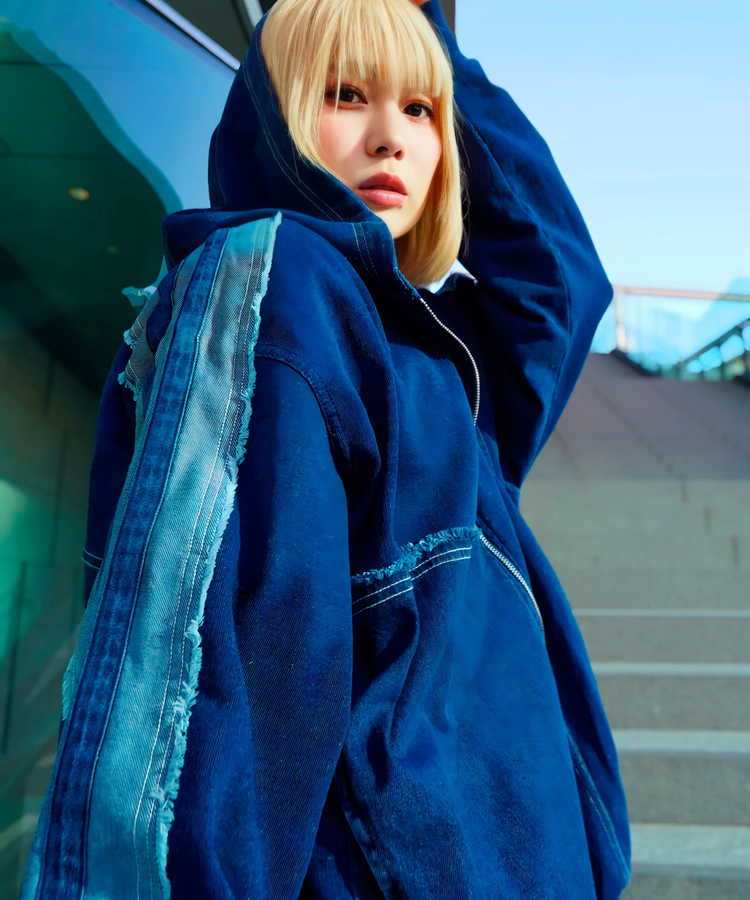 JACKROSE(ジャックローズ) |GA 切替DENIM ZIP HOODIE(MENS)