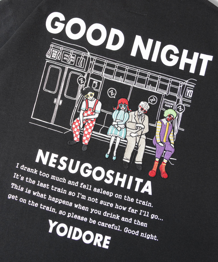 JACKROSE(ジャックローズ) |YOIDORE/酔いどれ 電車寝過ごした S/S TEE(MENS)