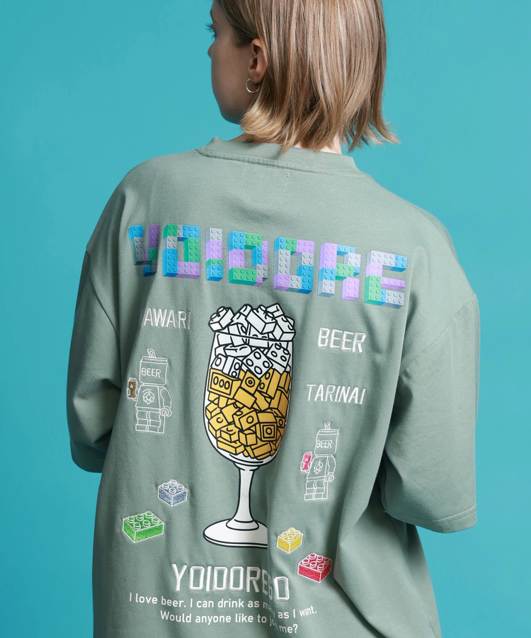 JACKROSE(ジャックローズ) |YOIDORE/酔いどれ ブロック ビール SS TEE(MENS)