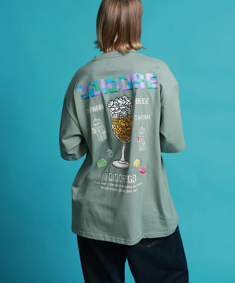JACKROSE(ジャックローズ) |YOIDORE/酔いどれ ブロック ビール SS TEE(MENS)