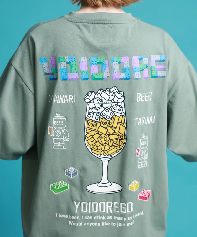 JACKROSE(ジャックローズ) |YOIDORE/酔いどれ ブロック ビール SS TEE(MENS)
