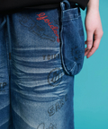 JACKROSE(ジャックローズ) |YOIDORE/酔いどれ 落書き ポーチバッグ ショートパンツ(MENS)