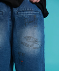JACKROSE(ジャックローズ) |YOIDORE/酔いどれ 落書き ポーチバッグ ショートパンツ(MENS)