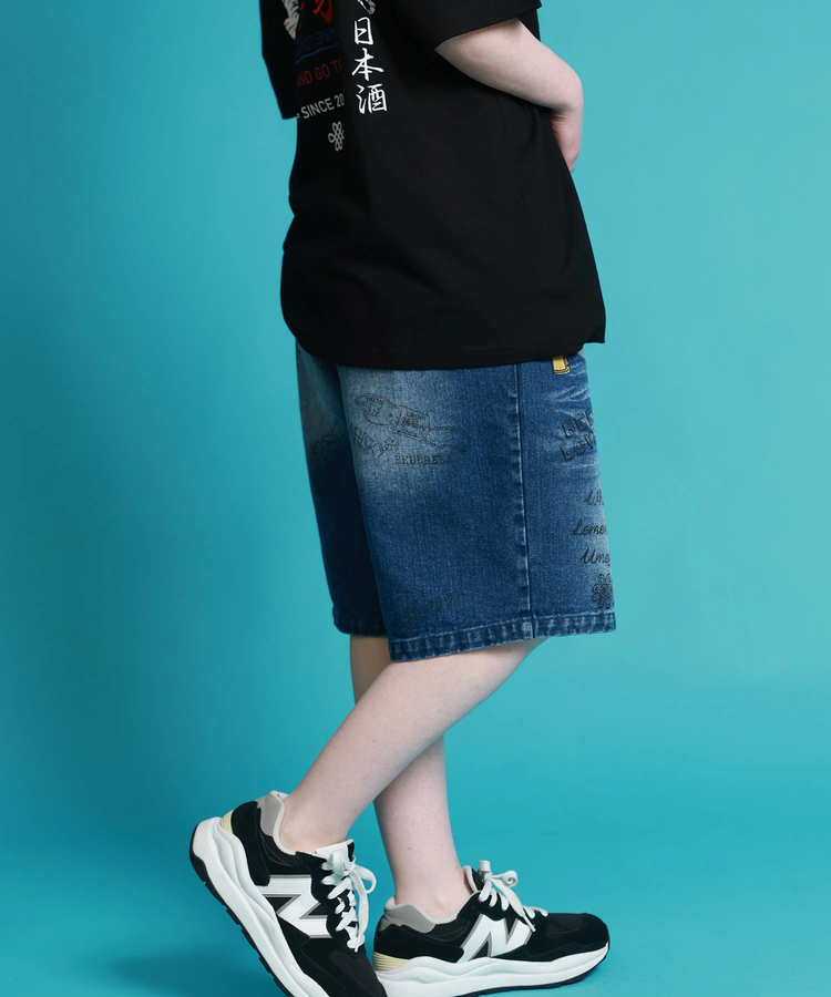 JACKROSE(ジャックローズ) |YOIDORE/酔いどれ 落書き ポーチバッグ ショートパンツ(MENS)