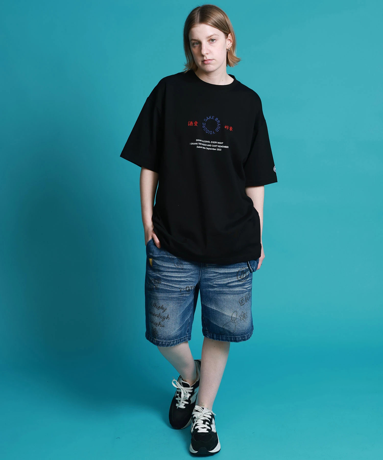 JACKROSE(ジャックローズ) |YOIDORE/酔いどれ 落書き ポーチバッグ ショートパンツ(MENS)