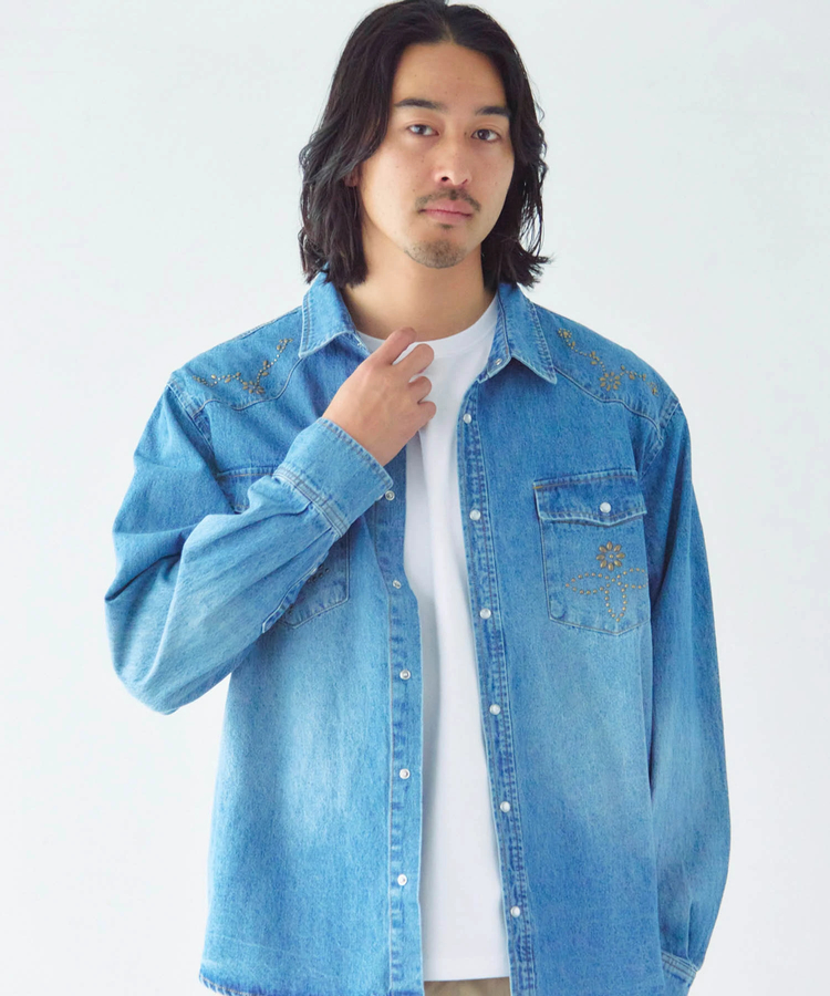 JACKROSE(ジャックローズ) |JE-STUDS DENIM LS SHIRTS(MENS)