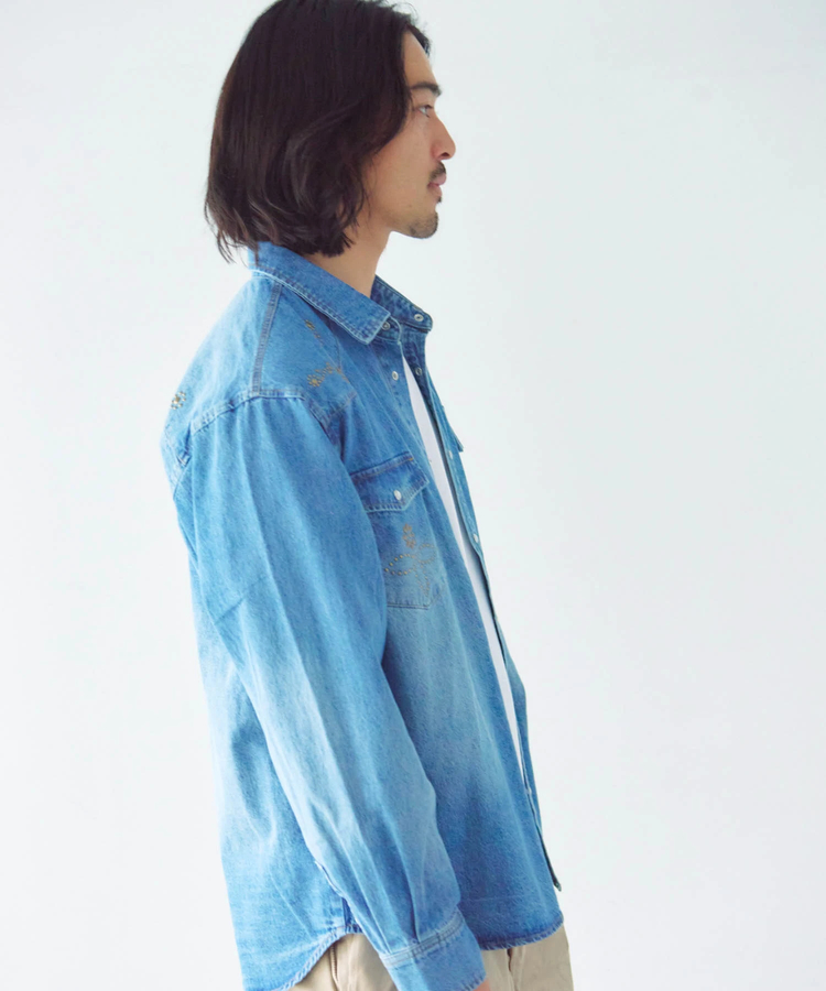 JACKROSE(ジャックローズ) |JE-STUDS DENIM LS SHIRTS(MENS)
