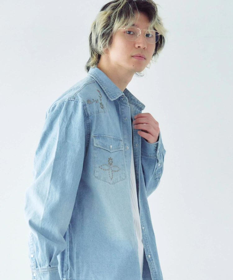 JACKROSE(ジャックローズ) |JE-STUDS DENIM LS SHIRTS(MENS)