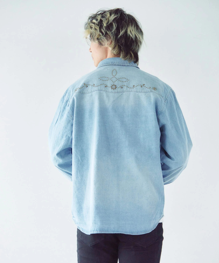 JACKROSE(ジャックローズ) |JE-STUDS DENIM LS SHIRTS(MENS)