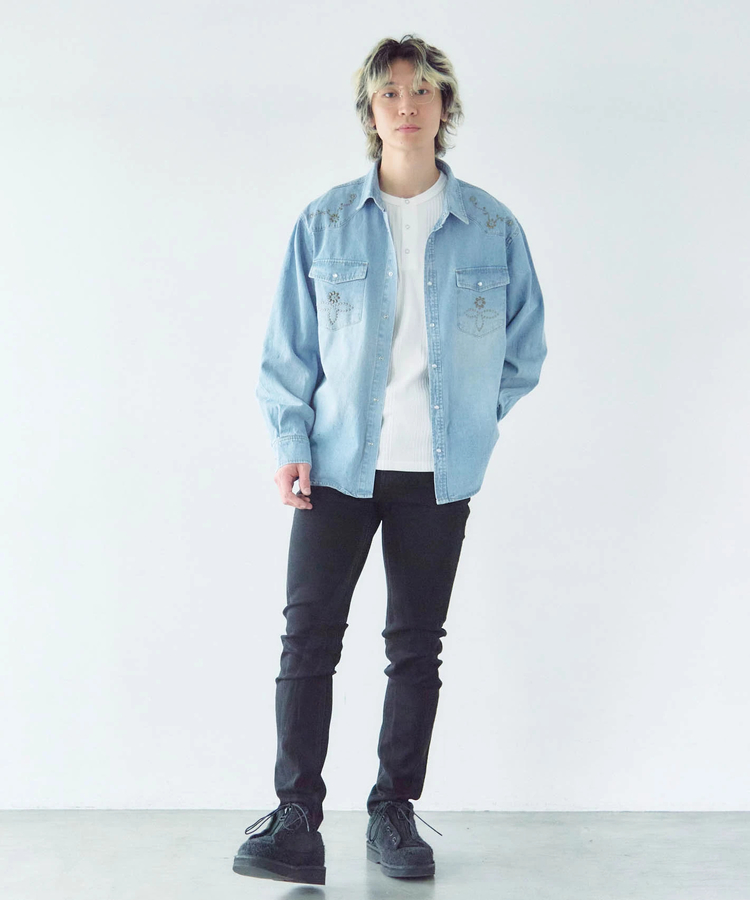 JACKROSE(ジャックローズ) |JE-STUDS DENIM LS SHIRTS(MENS)
