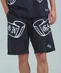 JACKROSE(ジャックローズ) |GA Glitter Emblem Shorts(MENS)