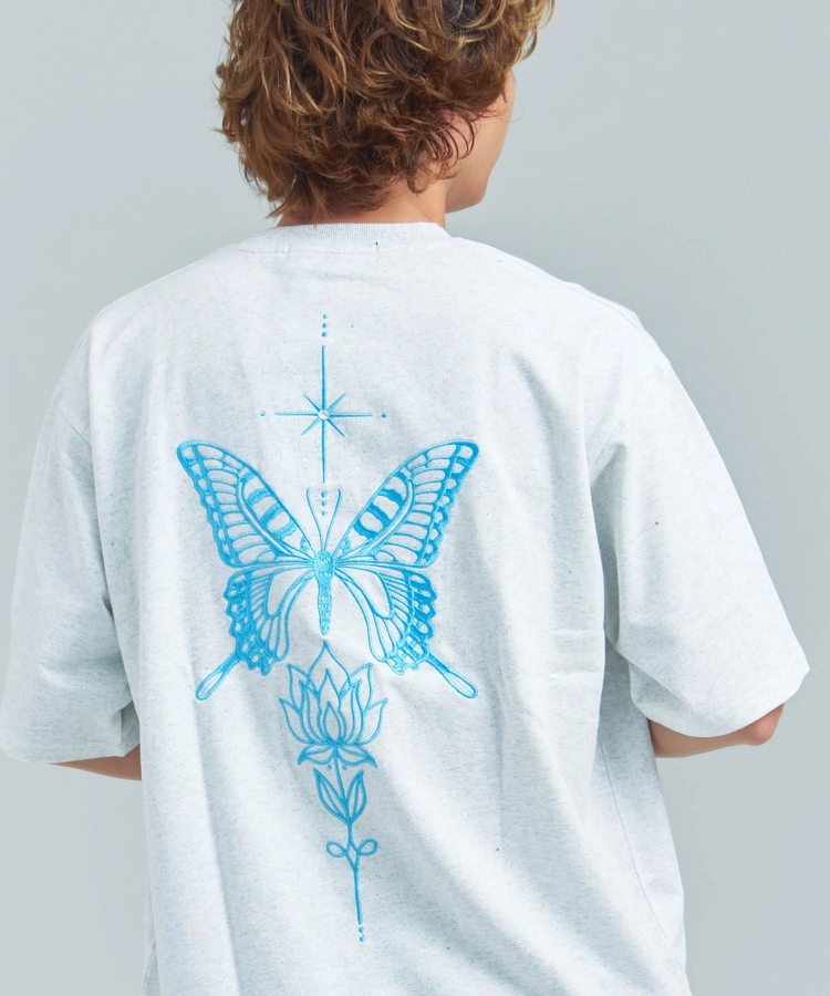 JACKROSE(ジャックローズ) |GA Glitter Butterfly 刺繍 SS Tee(MENS)