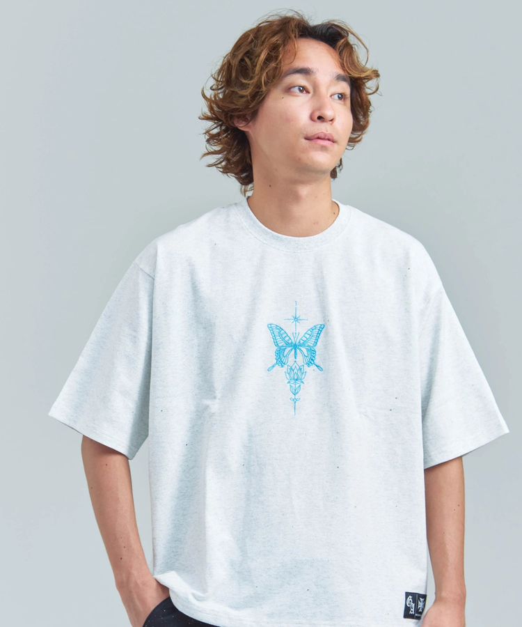 JACKROSE(ジャックローズ) |GA Glitter Butterfly 刺繍 SS Tee(MENS)