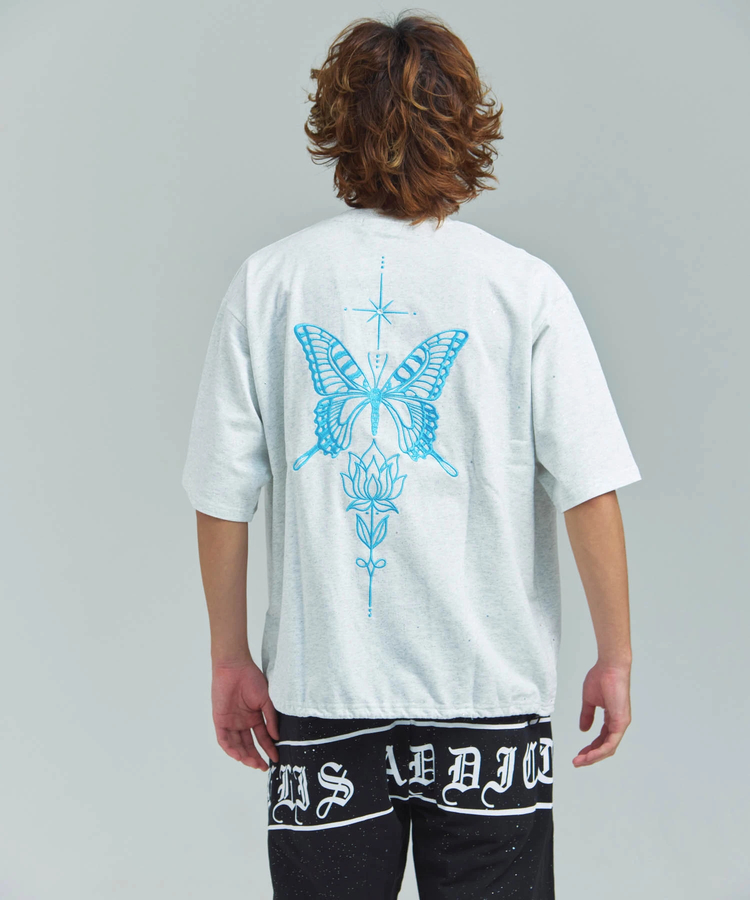 JACKROSE(ジャックローズ) |GA Glitter Butterfly 刺繍 SS Tee(MENS)