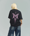 JACKROSE(ジャックローズ) |GA Glitter Butterfly 刺繍 SS Tee(MENS)