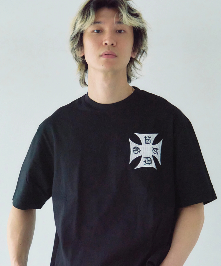 JACKROSE(ジャックローズ) |GA Cross Logo刺繍 S/S Tee(MENS)