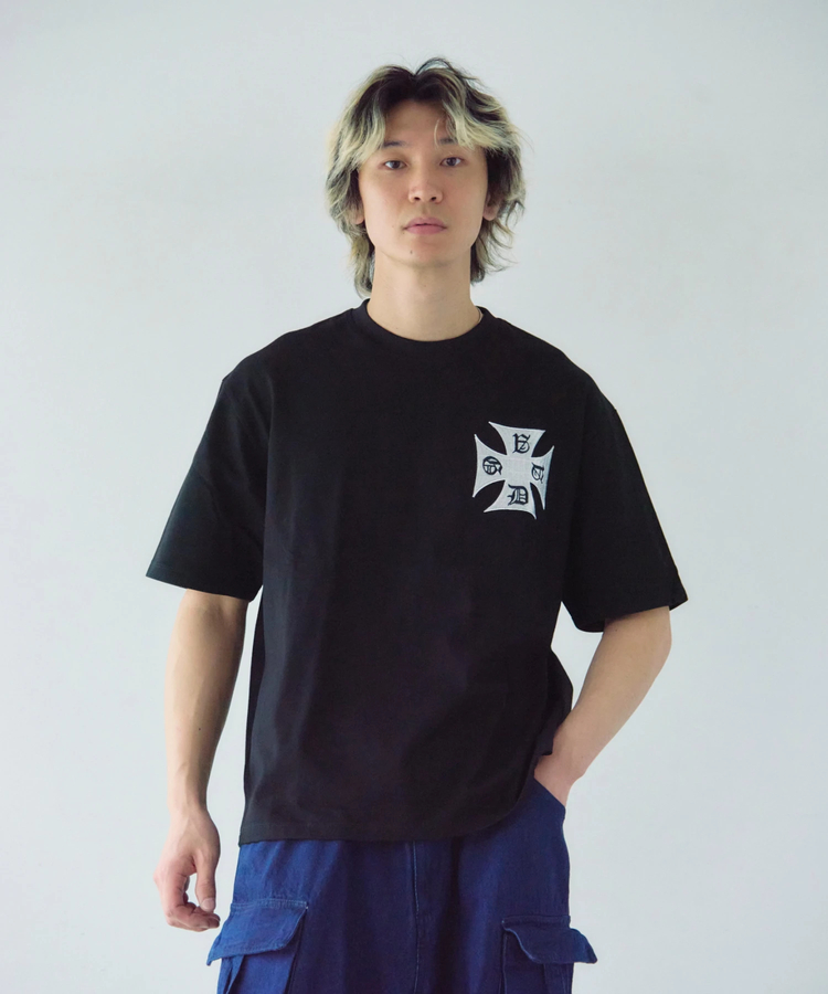 JACKROSE(ジャックローズ) |GA Cross Logo刺繍 S/S Tee(MENS)