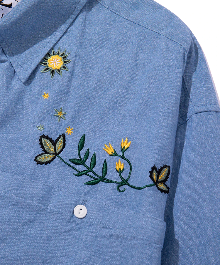JACKROSE(ジャックローズ) |POLeR/ポーラー EMB POCKET CHAMBRAY L/S SHIRTS(MENS)