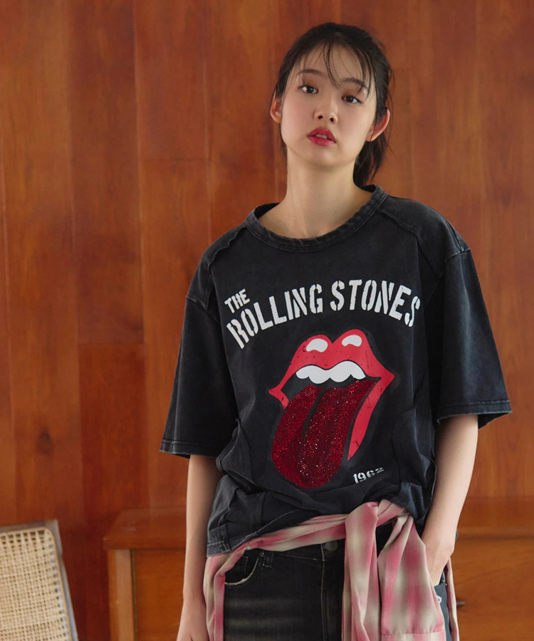 JACKROSE(ジャックローズ) |【The Rolling Stones×JACKROSE】 切替･ラインストーン･SSTEE(MENS)