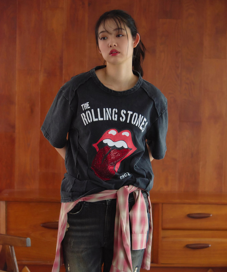JACKROSE(ジャックローズ) |【The Rolling Stones×JACKROSE】 切替･ラインストーン･SSTEE(MENS)