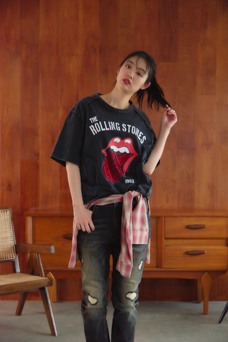 JACKROSE(ジャックローズ) |【The Rolling Stones×JACKROSE】 切替･ラインストーン･SSTEE(MENS)