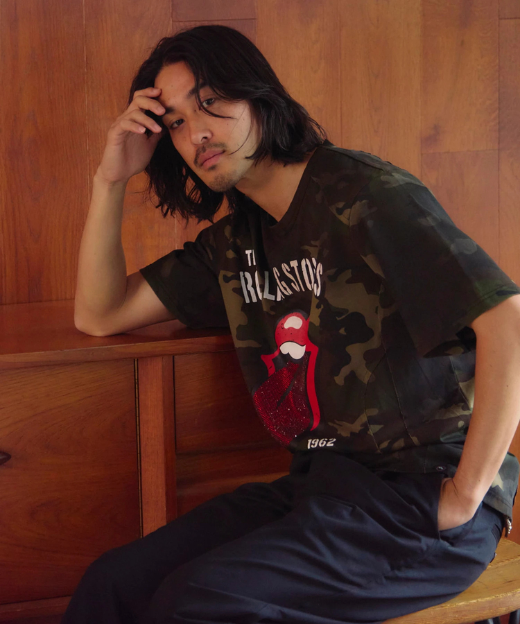 JACKROSE(ジャックローズ) |【The Rolling Stones×JACKROSE】 切替･ラインストーン･SSTEE(MENS)
