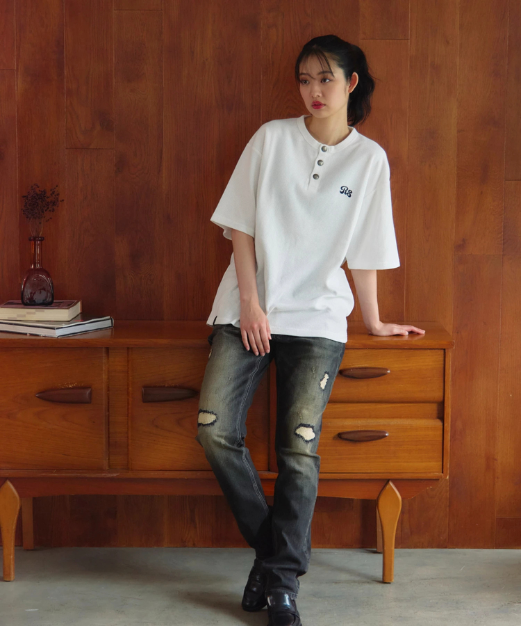 JACKROSE(ジャックローズ) |【The Rolling Stones×JACKROSE】 コンチョボタン ヘンリーネック SSTEE(MENS)