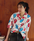 JACKROSE(ジャックローズ) |【The Rolling Stones×JACKROSE】 総柄･リップス&タン SSシャツ(MENS)