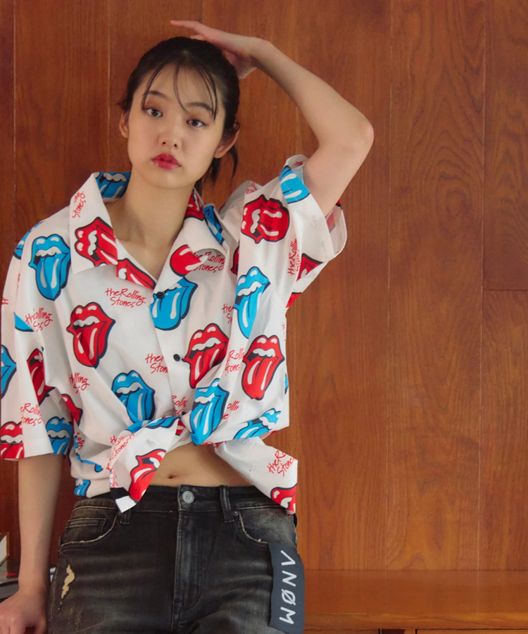 JACKROSE(ジャックローズ) |【The Rolling Stones×JACKROSE】 総柄･リップス&タン SSシャツ(MENS)