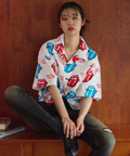 JACKROSE(ジャックローズ) |【The Rolling Stones×JACKROSE】 総柄･リップス&タン SSシャツ(MENS)