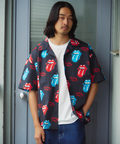 JACKROSE(ジャックローズ) |【The Rolling Stones×JACKROSE】 総柄･リップス&タン SSシャツ(MENS)