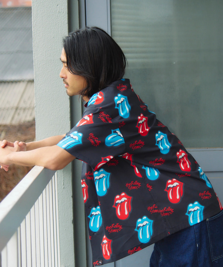 JACKROSE(ジャックローズ) |【The Rolling Stones×JACKROSE】 総柄･リップス&タン SSシャツ(MENS)