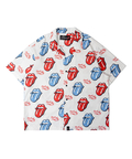 JACKROSE(ジャックローズ) |【The Rolling Stones×JACKROSE】 総柄･リップス&タン SSシャツ(MENS)