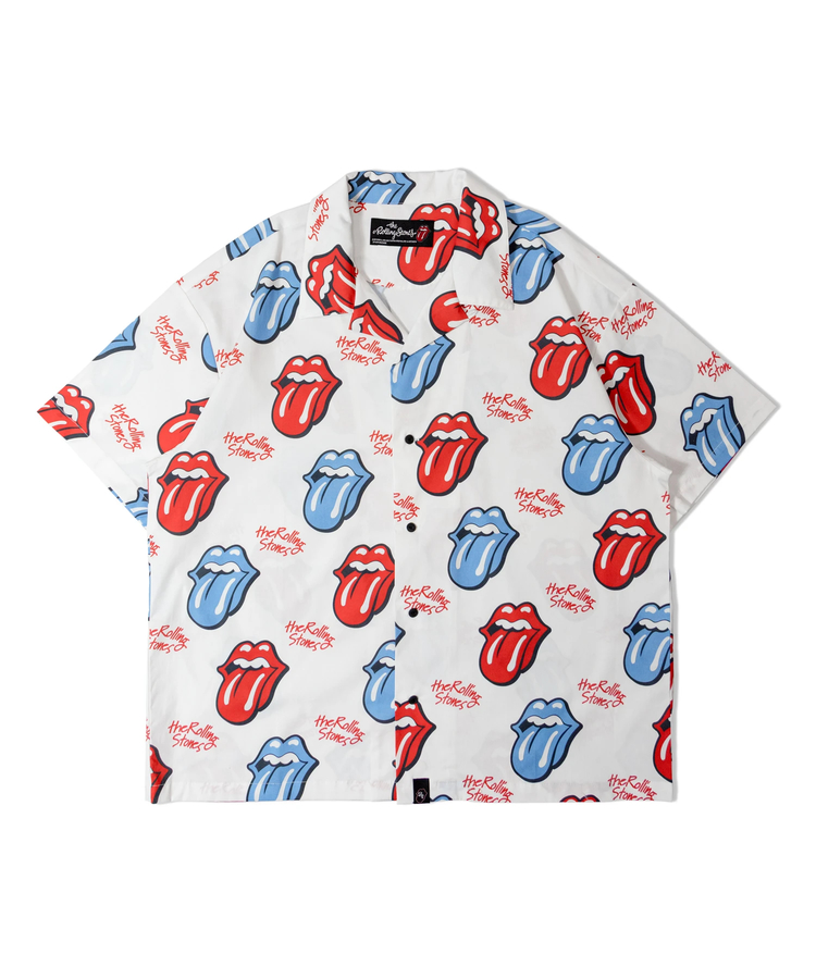 JACKROSE(ジャックローズ) |【The Rolling Stones×JACKROSE】 総柄･リップス&タン SSシャツ(MENS)