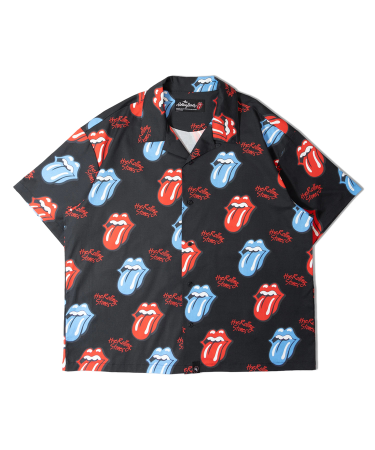 JACKROSE(ジャックローズ) |【The Rolling Stones×JACKROSE】 総柄･リップス&タン SSシャツ(MENS)