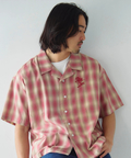 JACKROSE(ジャックローズ) |【The Rolling Stones×JACKROSE】 ヴィンテージ加工･チェックSSシャツ(短丈)(MENS)