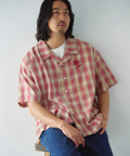 JACKROSE(ジャックローズ) |【The Rolling Stones×JACKROSE】 ヴィンテージ加工･チェックSSシャツ(短丈)(MENS)