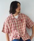 JACKROSE(ジャックローズ) |【The Rolling Stones×JACKROSE】 ヴィンテージ加工･チェックSSシャツ(短丈)(MENS)