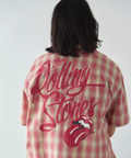 JACKROSE(ジャックローズ) |【The Rolling Stones×JACKROSE】 ヴィンテージ加工･チェックSSシャツ(短丈)(MENS)