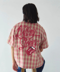 JACKROSE(ジャックローズ) |【The Rolling Stones×JACKROSE】 ヴィンテージ加工･チェックSSシャツ(短丈)(MENS)