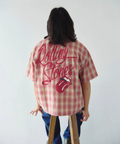 JACKROSE(ジャックローズ) |【The Rolling Stones×JACKROSE】 ヴィンテージ加工･チェックSSシャツ(短丈)(MENS)
