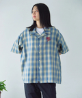 JACKROSE(ジャックローズ) |【The Rolling Stones×JACKROSE】 ヴィンテージ加工･チェックSSシャツ(短丈)(MENS)