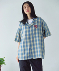 JACKROSE(ジャックローズ) |【The Rolling Stones×JACKROSE】 ヴィンテージ加工･チェックSSシャツ(短丈)(MENS)
