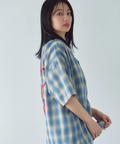 JACKROSE(ジャックローズ) |【The Rolling Stones×JACKROSE】 ヴィンテージ加工･チェックSSシャツ(短丈)(MENS)