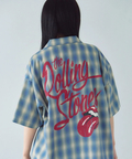 JACKROSE(ジャックローズ) |【The Rolling Stones×JACKROSE】 ヴィンテージ加工･チェックSSシャツ(短丈)(MENS)