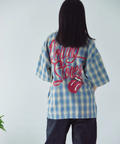JACKROSE(ジャックローズ) |【The Rolling Stones×JACKROSE】 ヴィンテージ加工･チェックSSシャツ(短丈)(MENS)