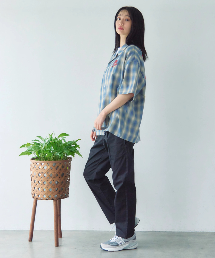 JACKROSE(ジャックローズ) |【The Rolling Stones×JACKROSE】 ヴィンテージ加工･チェックSSシャツ(短丈)(MENS)