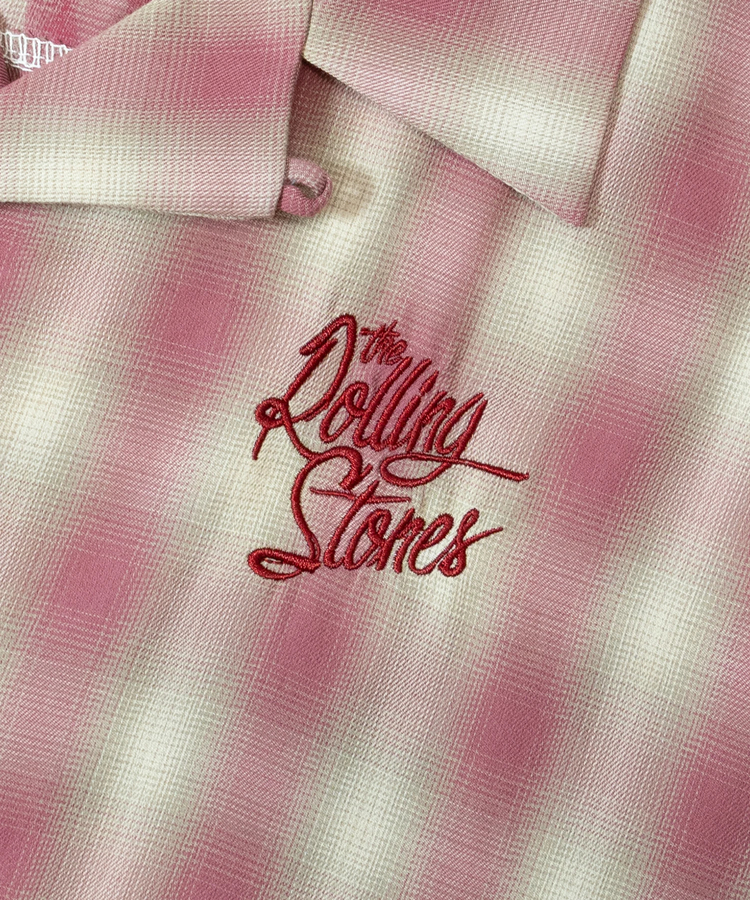 JACKROSE(ジャックローズ) |【The Rolling Stones×JACKROSE】 ヴィンテージ加工･チェックSSシャツ(短丈)(MENS)