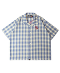 JACKROSE(ジャックローズ) |【The Rolling Stones×JACKROSE】 ヴィンテージ加工･チェックSSシャツ(短丈)(MENS)