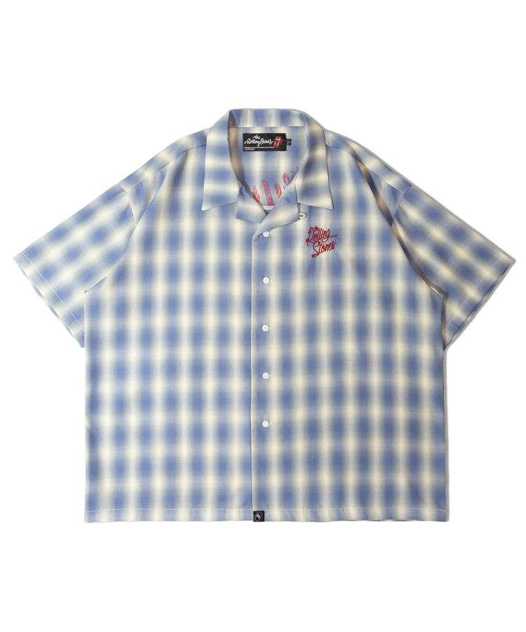 JACKROSE(ジャックローズ) |【The Rolling Stones×JACKROSE】 ヴィンテージ加工･チェックSSシャツ(短丈)(MENS)
